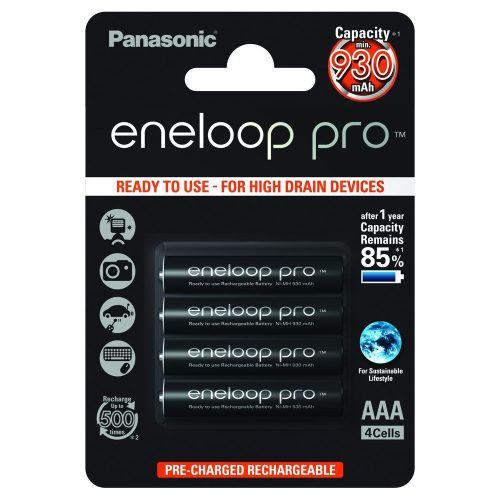 eneloop pro BK-4HCDE/4BE AAA/mikro 930mAh Ni-MH akkumulátor 4 db/csomag